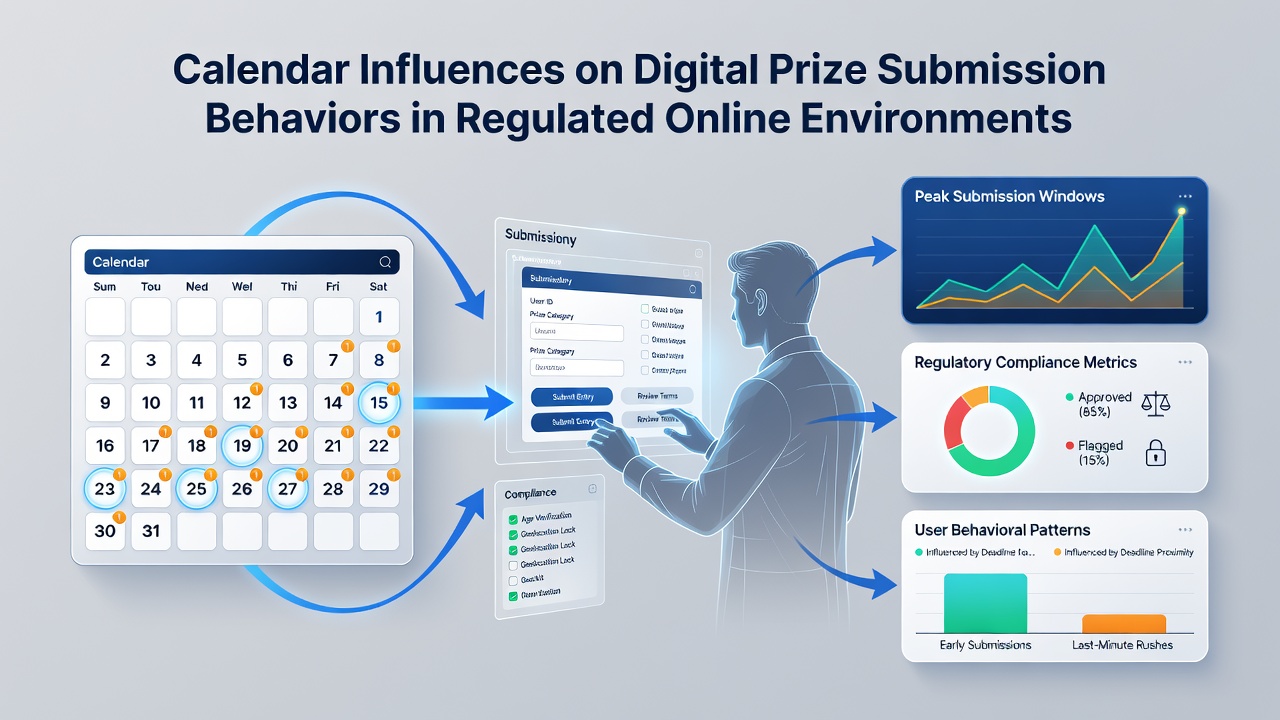Seasonal graph displaying submission volumes across calendar quarters in regulated prize platforms