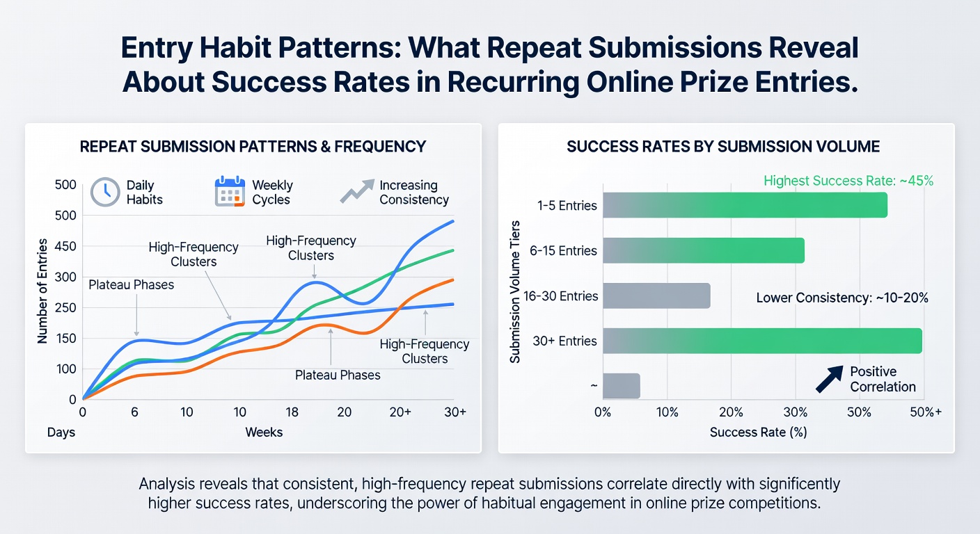 Illustration of participant routines and entry frequency in recurring sweepstakes events