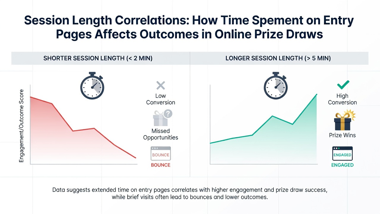 Heatmap illustrating user engagement time distribution across different prize draw entry form sections
